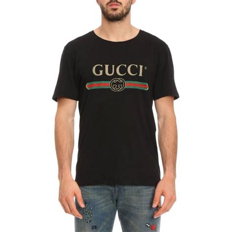 t shirt nera gucci uomo|gucci t-shirt uomo.